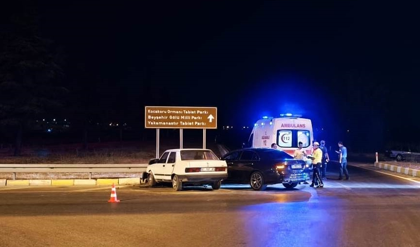 Konya'nın Seydişehir ilçesinde meydana gelen trafik kazasında 2 kişi yaralandı.