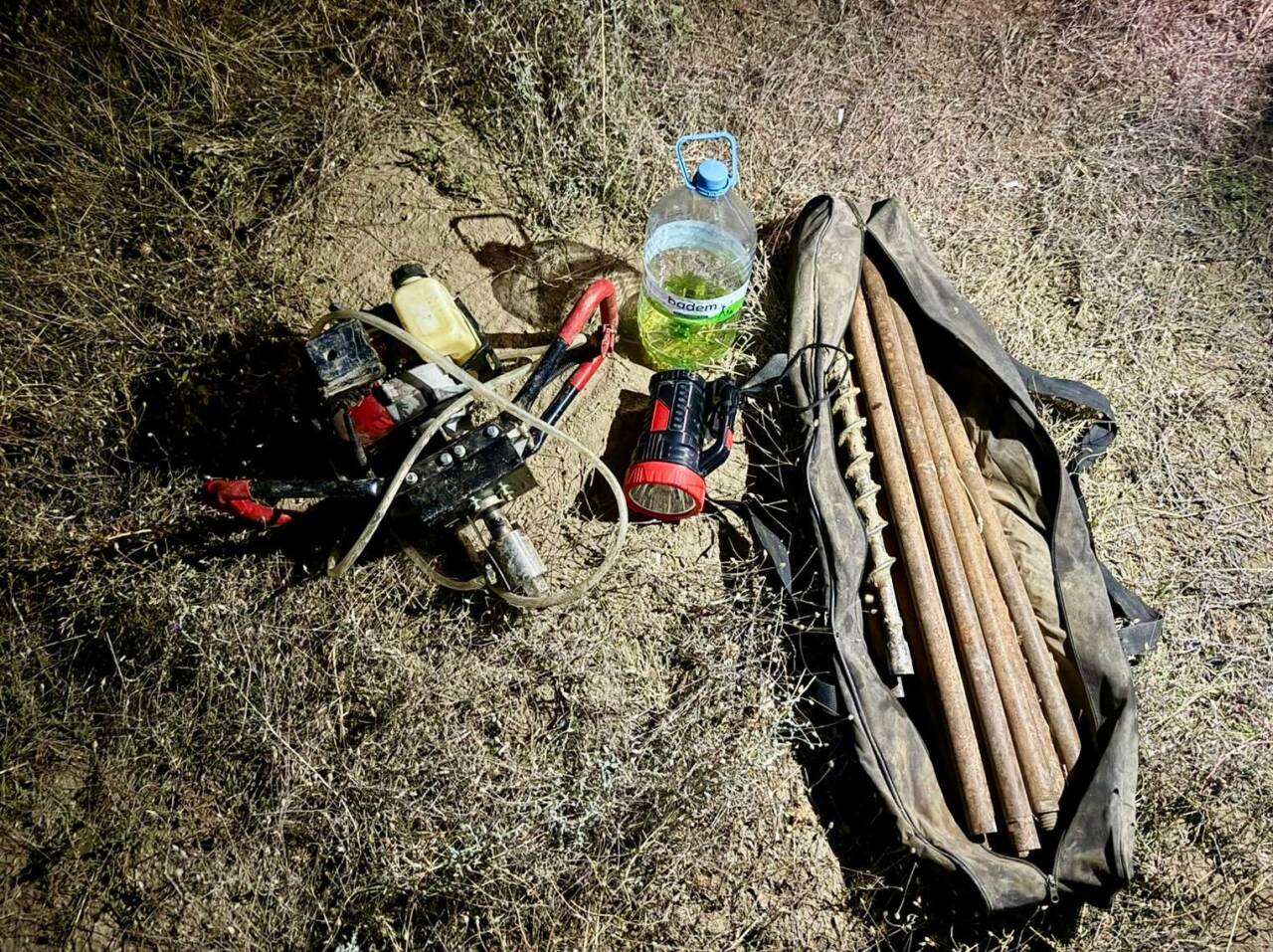 Kırşehir'in Mucur ilçesinde İl Jandarma Komutanlığı kaçak kazı yaptıkları fotokapanla