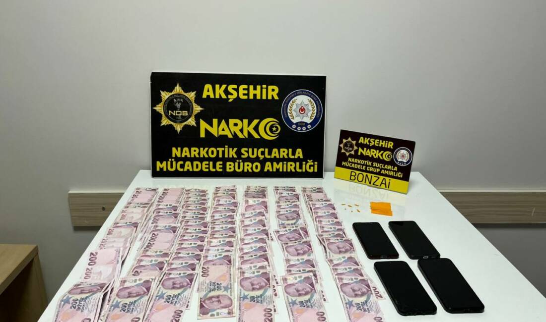 Konya'nın Akşehir ilçesinde İlçe Emniyet Müdürlüğü ekipleri tarafından düzenlenen uyuşturucu