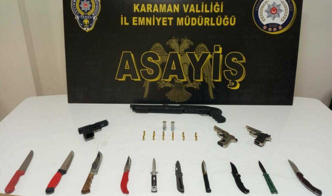 Karaman'da İl Emniyet Müdürlüğünün yaptığı asayiş uygulamaları kapsamında 3 milyon