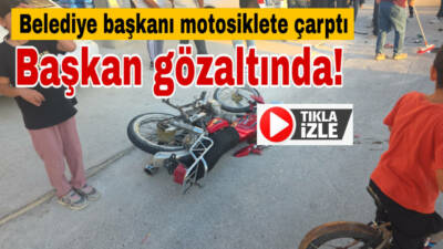 Aksaray’ın Eskil ilçesinde meydana gelen trafik kazasında otomobil ile motosiklet