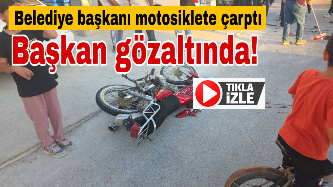 Aksaray’ın Eskil ilçesinde meydana gelen trafik kazasında otomobil ile motosiklet