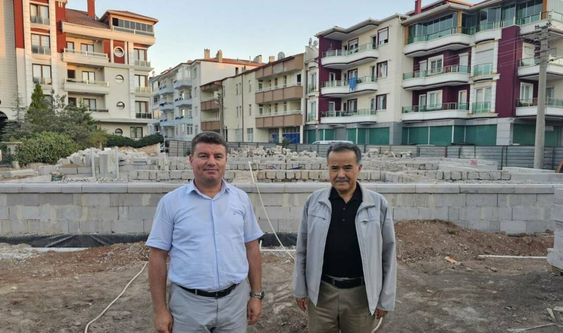 Başkan Evren Dinçer ve Milletvekili Cengiz Aydoğdu, Çerdiğin Mahallesinde yapımına