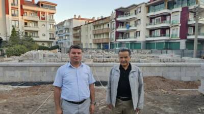Başkan Evren Dinçer ve Milletvekili Cengiz Aydoğdu, Çerdiğin Mahallesinde yapımına
