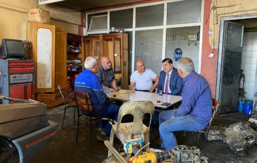 Ortaköy Kaymakamı Ahmet Karatepe, Madeni ve Marangozlar Odası Başkanı Yılmaz