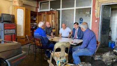 Ortaköy Kaymakamı Ahmet Karatepe, Madeni ve Marangozlar Odası Başkanı Yılmaz