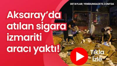 Küçük Bölcek Mahallesi’nde sigara izmariti nedeniyle çıkan yangında 3 tekerlekli