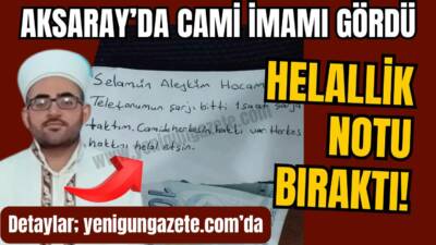 Büyük Bölcek Mahallesi Fatih Camii’nde akşam namazına gelen bir kişi,
