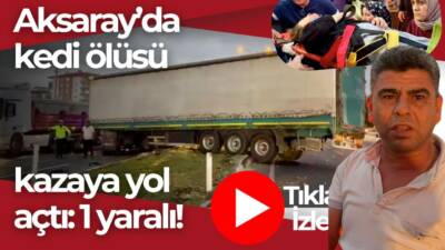 Aksaray Kapadokya bulvarında tır sürücüsünün manevrası kazaya yol açtı,
