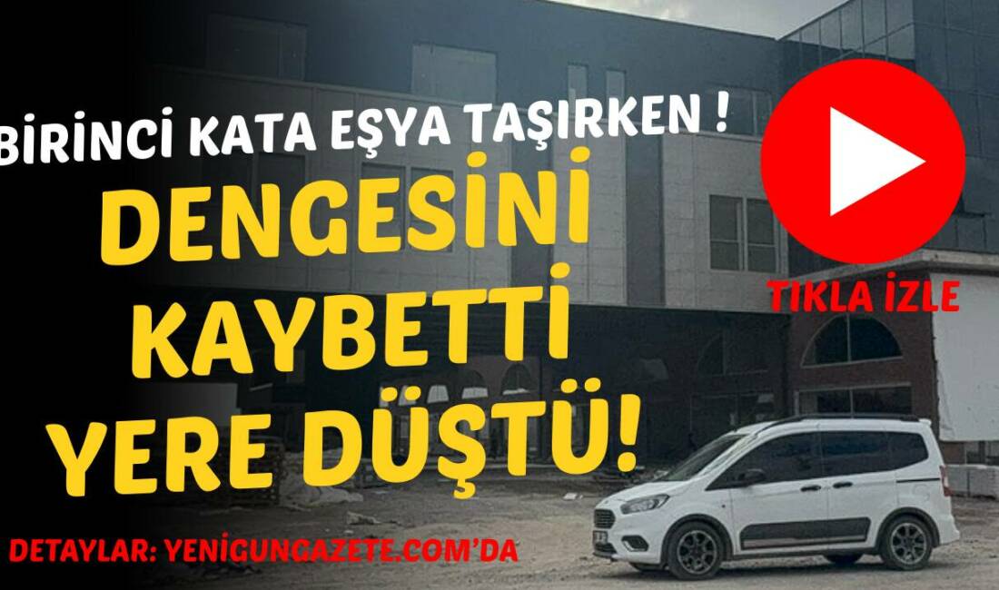 Hacılar Harmanı’nda eşya taşıyan işçi dengesini kaybederek yere düşerek yaralandı.
