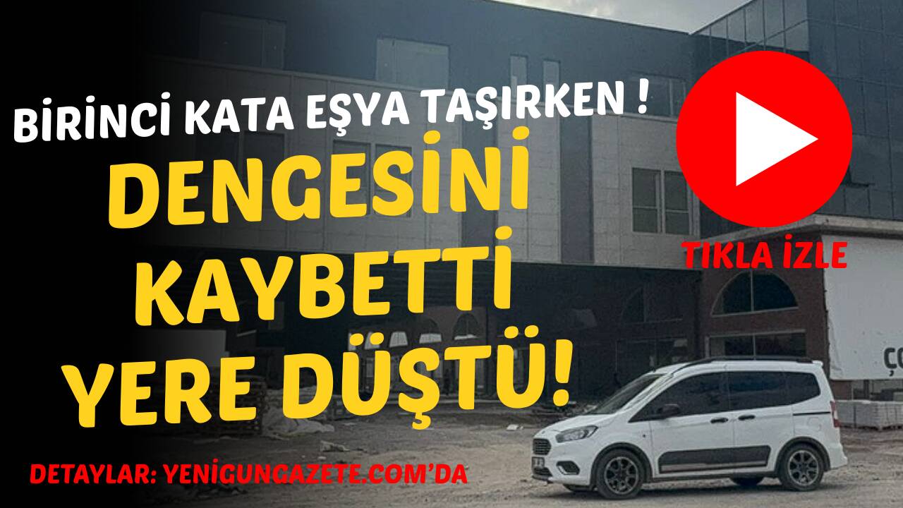 Hacılar Harmanı’nda eşya taşıyan işçi dengesini kaybederek yere düşerek yaralandı.