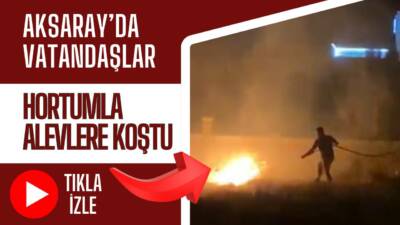 Tacin Mahallesi’nde otluk alanda çıkan yangın apartmanlarda paniğe yol açtı.
