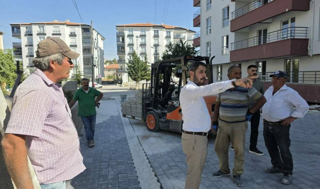 Ortaköy Belediyesi tarafından tamamlanma aşamasına gelen kilitli taş yol çalışmaları