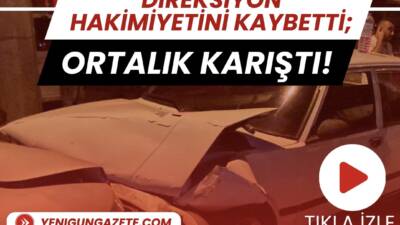Aksaray’da direksiyon hakimiyetini kaybeden sürücü, park halindeki 2 araca çarptı.