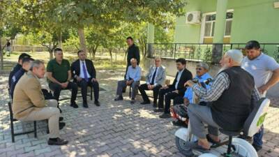 Sultanhanı Kaymakamı Bilal Göksun, Belediye Başkanı Fahri Solak ve ilçe