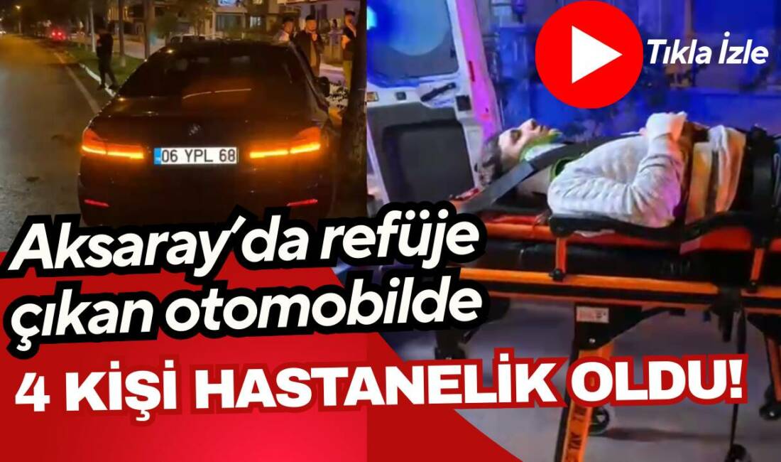 Aksaray’da meydana gelen trafik kazasında direksiyon hâkimiyetini kaybeden sürücü otomobiliyle