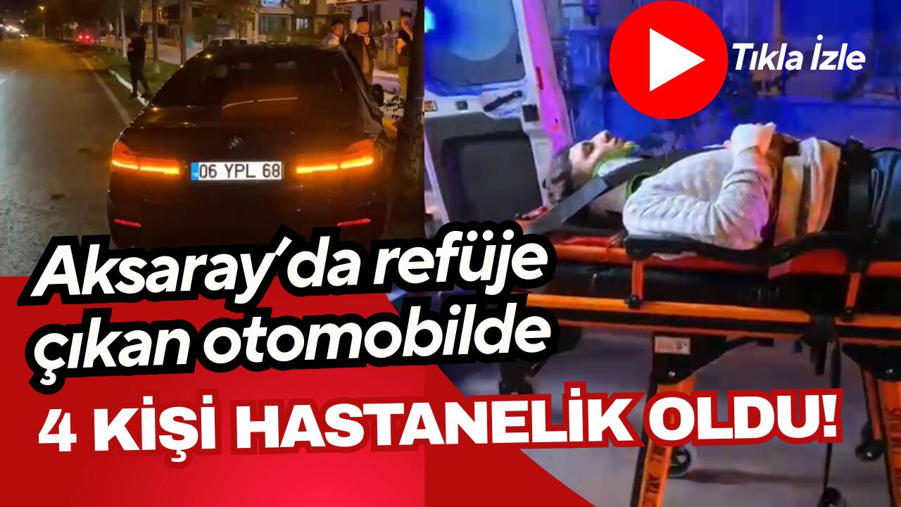 Aksaray’da meydana gelen trafik kazasında direksiyon hâkimiyetini kaybeden sürücü otomobiliyle