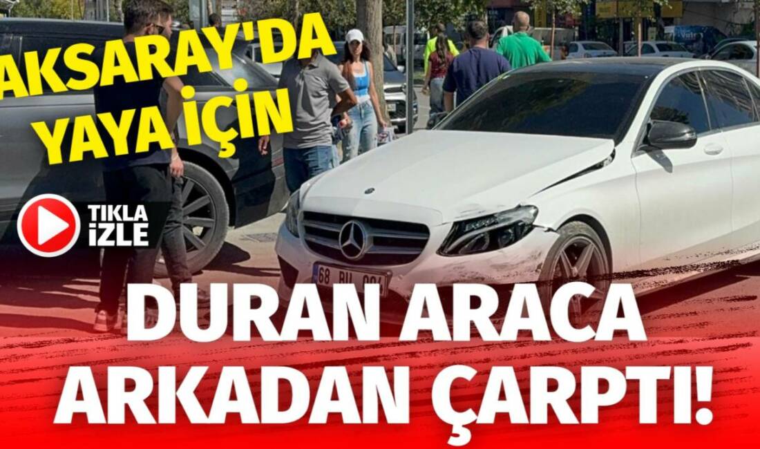 Atatürk Bulvarı’nda iki otomobil çarpıştı. Yaya geçidinde yaşanan kazada yaralanan