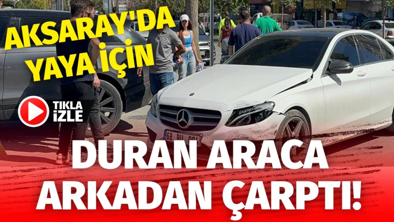 Atatürk Bulvarı’nda iki otomobil çarpıştı. Yaya geçidinde yaşanan kazada yaralanan