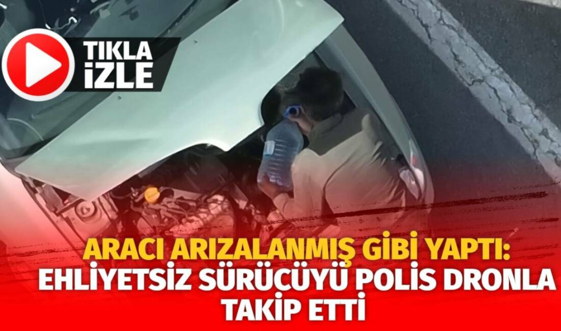 Kars’ta ehliyeti olmadan araç kullanan sürücü, denetim noktasındaki polis ekiplerini