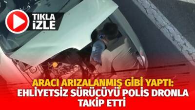 Kars’ta ehliyeti olmadan araç kullanan sürücü, denetim noktasındaki polis ekiplerini