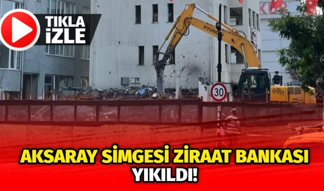 Deprem sonrası kentsel dönüşüm kapsamında yıkılan Aksaray Ziraat Bankası yerine