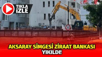 Deprem sonrası kentsel dönüşüm kapsamında yıkılan Aksaray Ziraat Bankası yerine