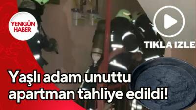 Aksaray’da bir apartmanda çıkan yangın, unutulan bir kek nedeniyle paniğe