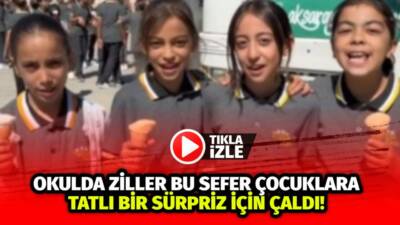 Aksaray Belediyesi, bugün öğrencilere tatlı bir sürpriz hazırladı. Tenefüz zili
