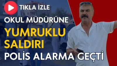Aksaray 23 Nisan İlköğretim Okulu Müdürü okul bahçesinde kimliği belirsiz