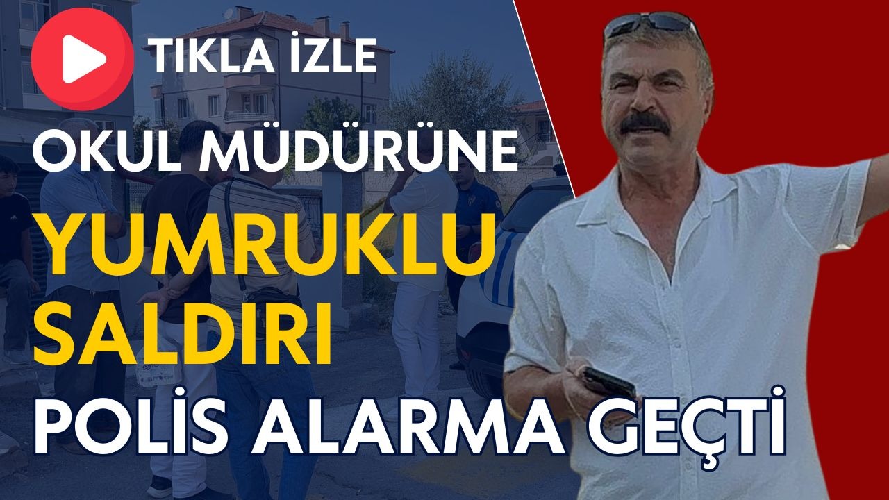 Aksaray 23 Nisan İlköğretim Okulu Müdürü okul bahçesinde kimliği belirsiz