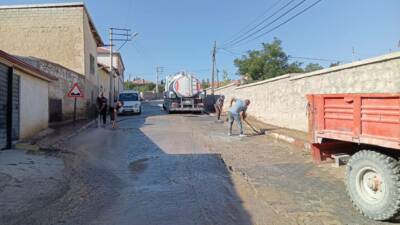 Demirci Belediyesi tarafından beldenin gelişimine katkı sağlamak amacıyla yürütülen bakım