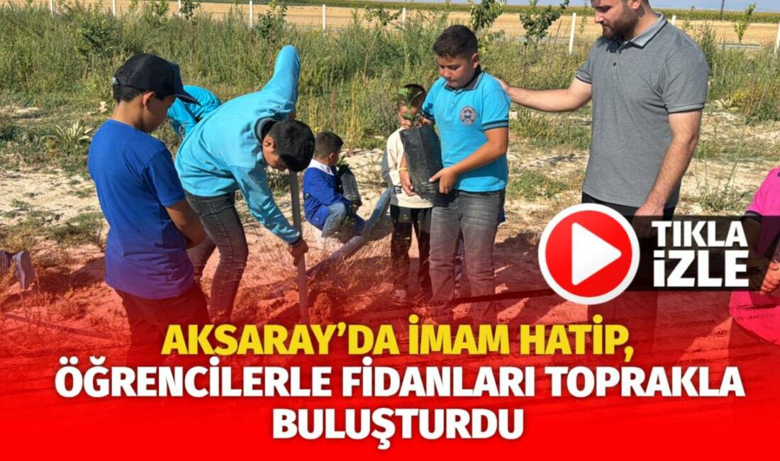 Aksaray'ın Sultanhanı ilçesinde, su deposundan boşa akan suyu değerlendirme amacıyla