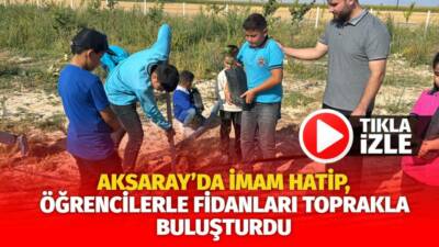 Aksaray'ın Sultanhanı ilçesinde, su deposundan boşa akan suyu değerlendirme amacıyla
