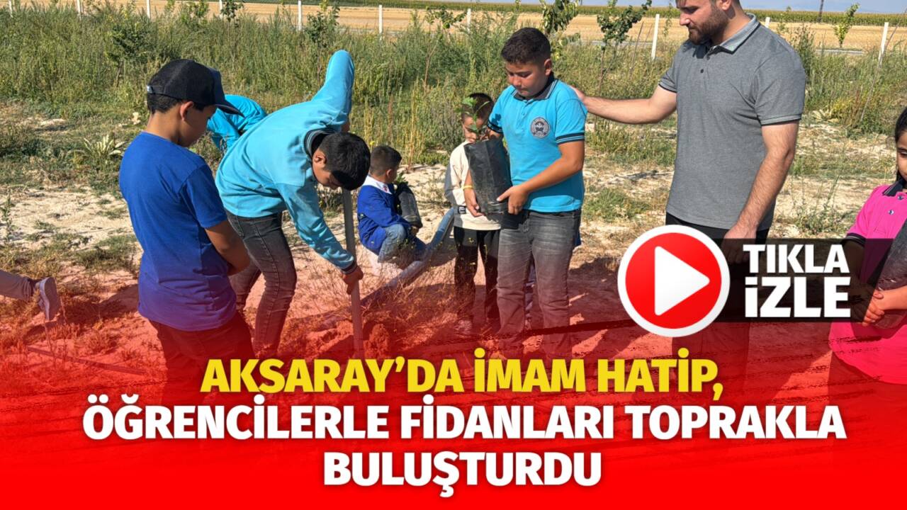 Aksaray'ın Sultanhanı ilçesinde, su deposundan boşa akan suyu değerlendirme amacıyla