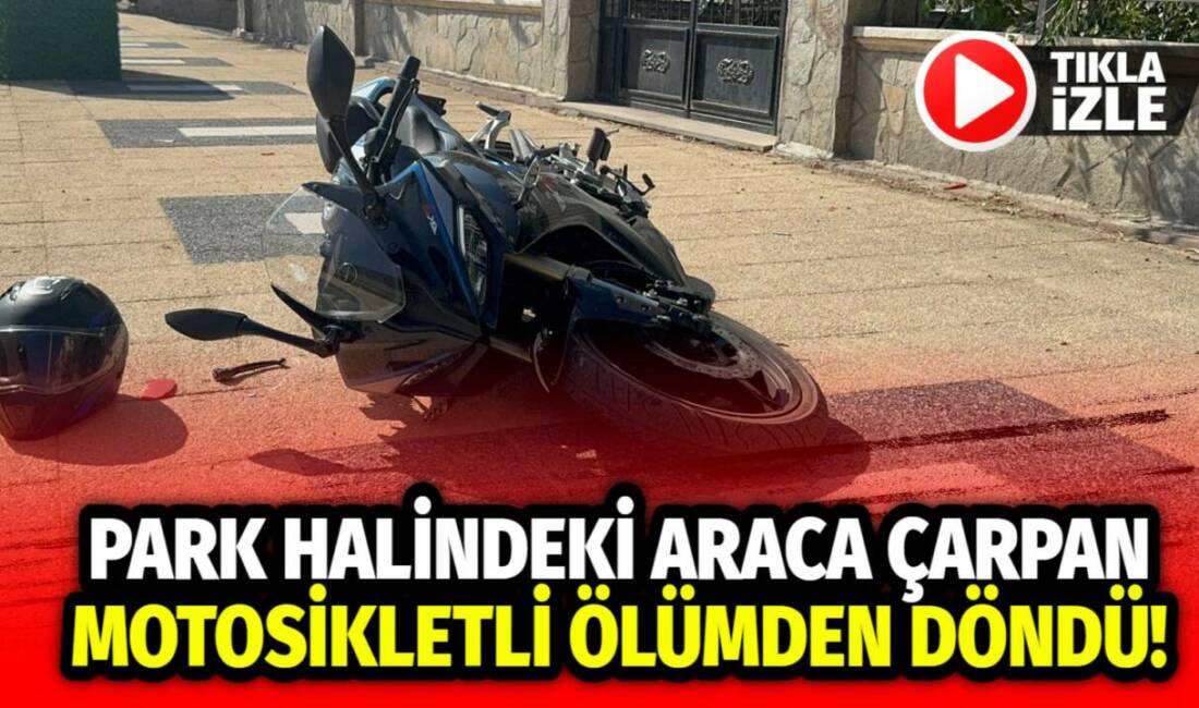 Aksaray’da motosiklet sürücüsü direksiyon hakimiyetini kaybedip park halindeki otomobile çarptı,
