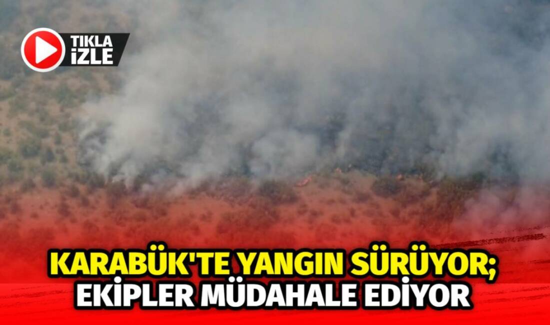 Karabük'te ormanlık alanda çıkan yangını söndürmek için çalışmalar devam ediyor.