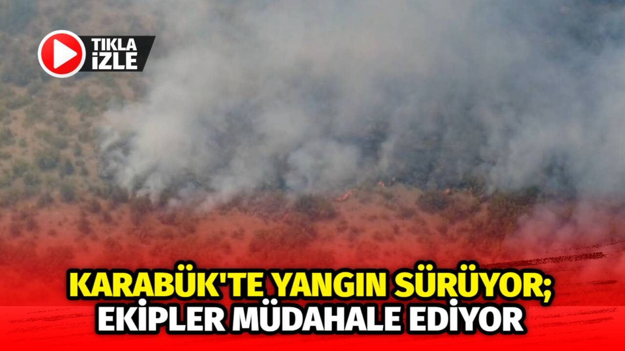 Karabük'te ormanlık alanda çıkan yangını söndürmek için çalışmalar devam ediyor.