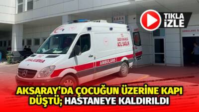 Hasas Mahallesi’nde demir kapının altında kalan çocuk, sağlık ekiplerince hastaneye