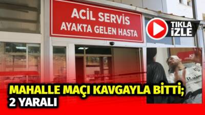 Adana'nın Saimbeyli ilçesinde halı saha maçında 'faul' nedeniyle çıkan tartışma