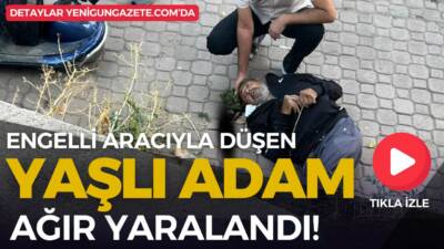 Zincirli Mahallesi’nde engelli aracıyla hızını alamayan Çapan Ö., belediye caddesine