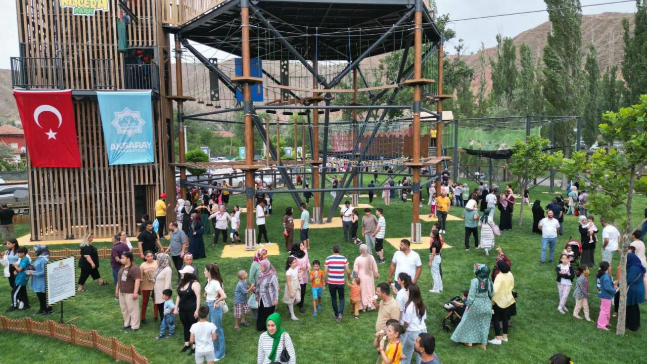 Aksaray'da Macera Park'ına adrenalin dolu bir gün geçirmek isteyenler yoğun