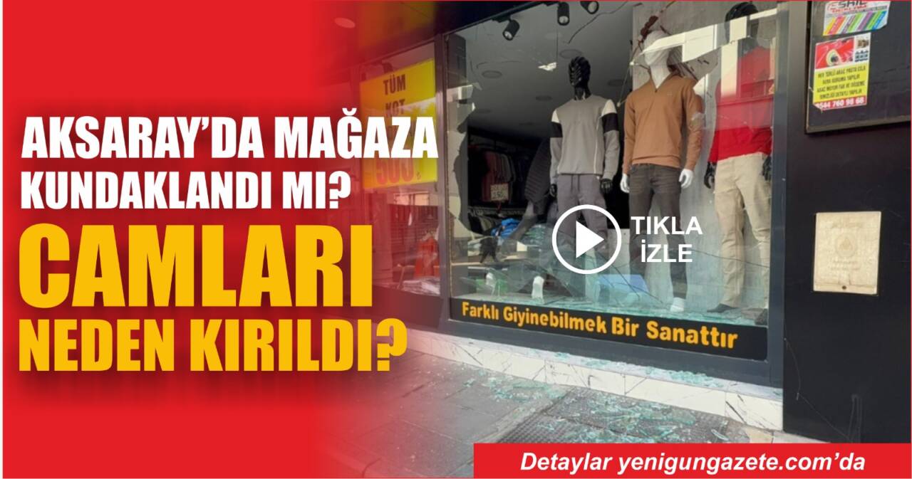 Minarecik Mahallesi’ndeki spor giyim mağazasının camları gece bilinmeyen saatte kırıldı.