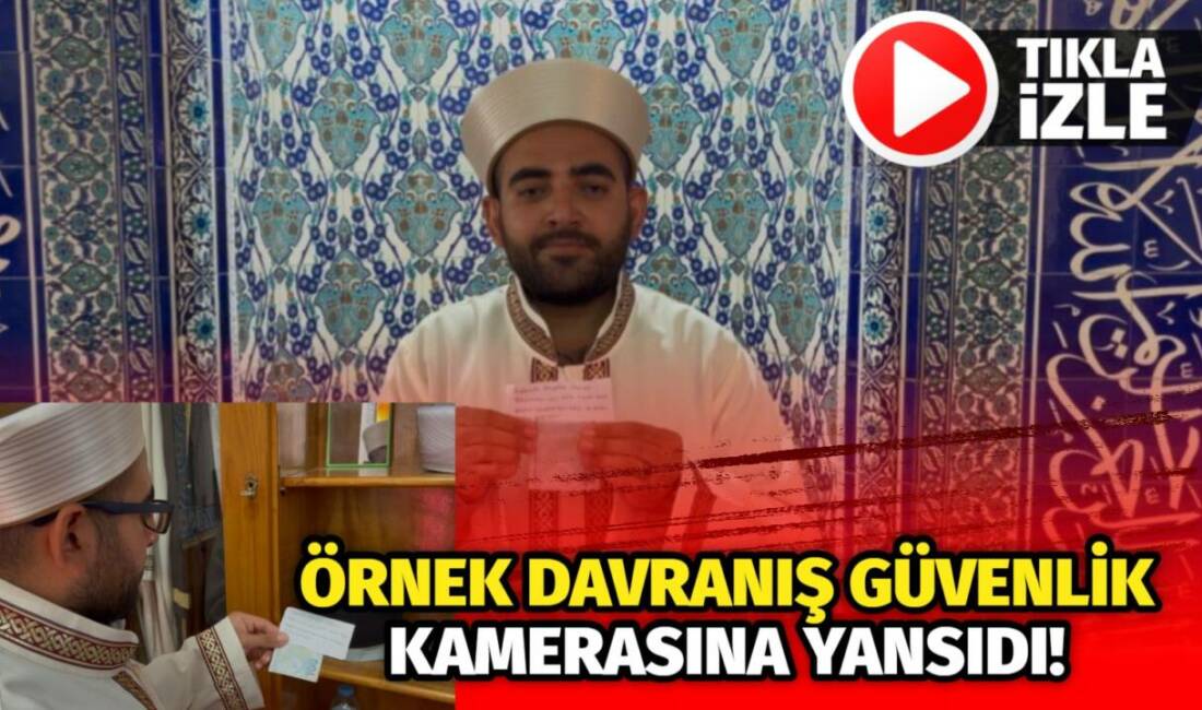 Aksaray’da bir vatandaş, camide telefonunu şarj ettikten sonra imam için