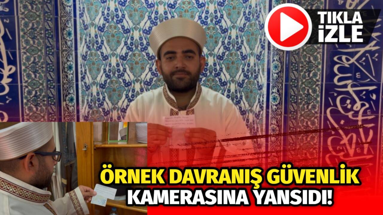 Aksaray’da bir vatandaş, camide telefonunu şarj ettikten sonra imam için