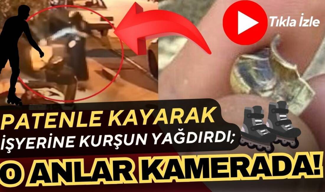 Mersin'de siyah kıyafetli, yüzü kapalı patenli bir kişi iş yerine