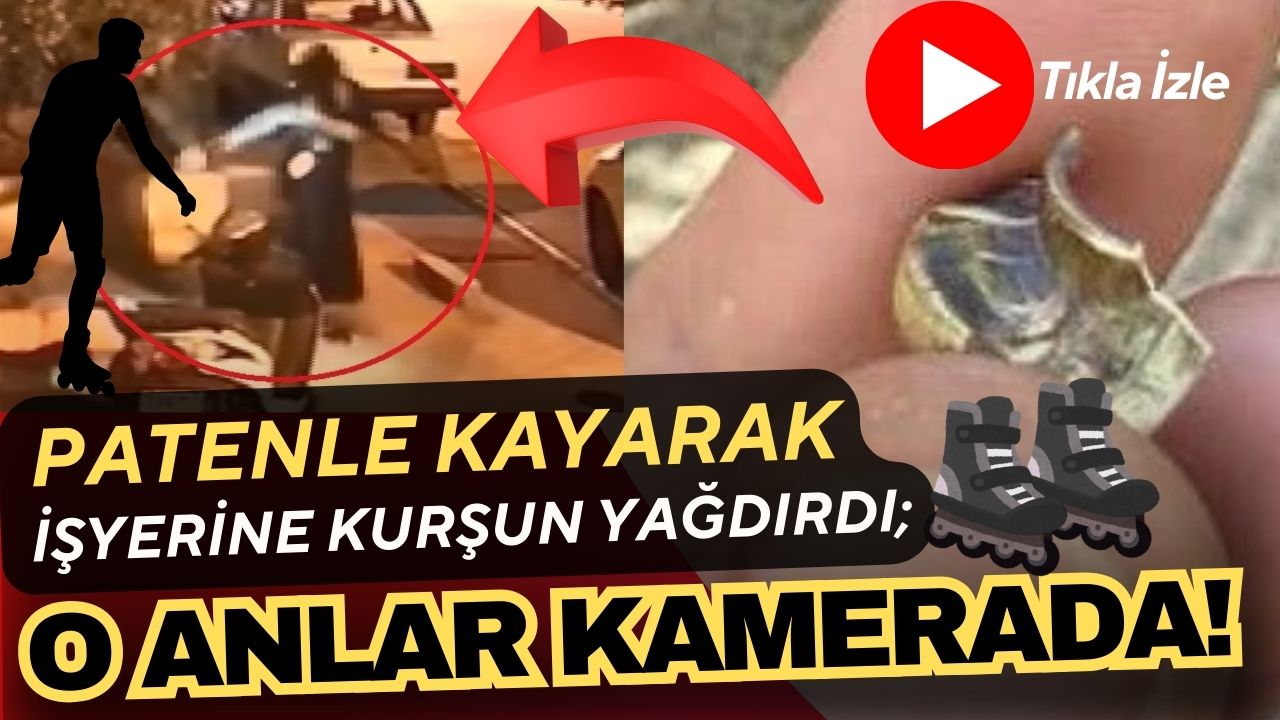 Mersin'de siyah kıyafetli, yüzü kapalı patenli bir kişi iş yerine
