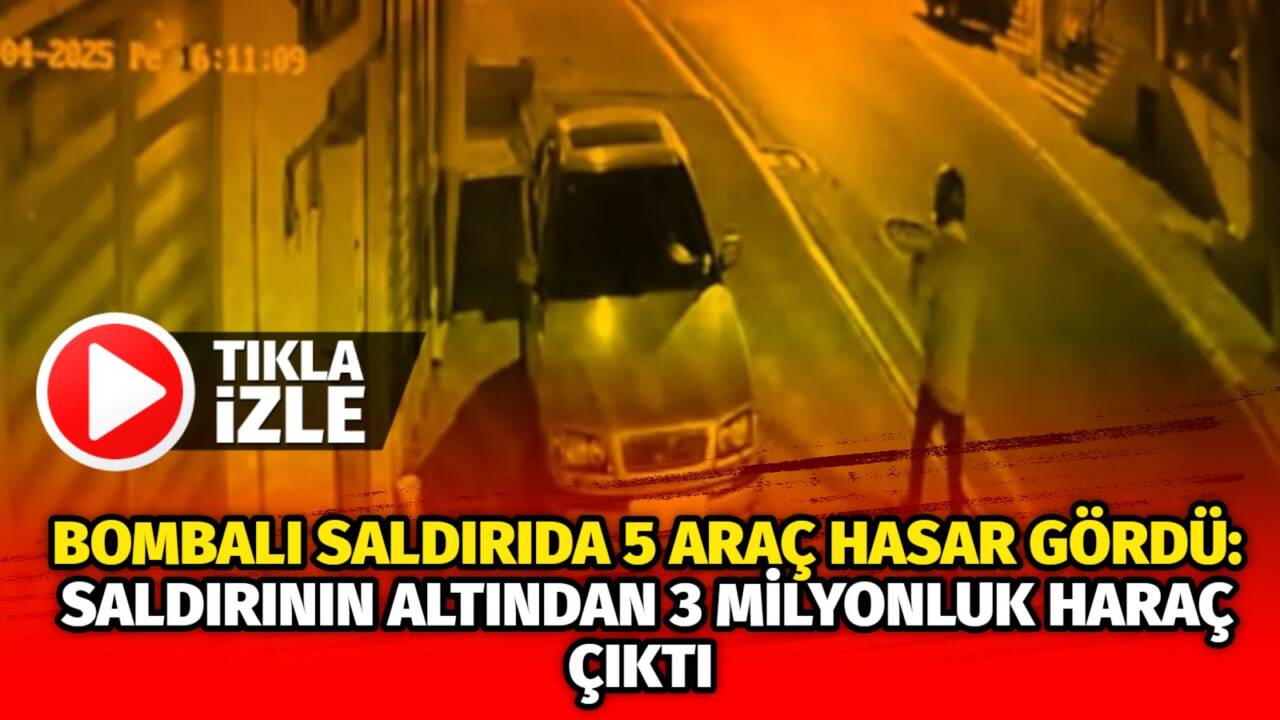 Kocaeli'nin Çayırova ilçesinde  yaşanan olayda bombalı saldıra 5 otomobil hasar