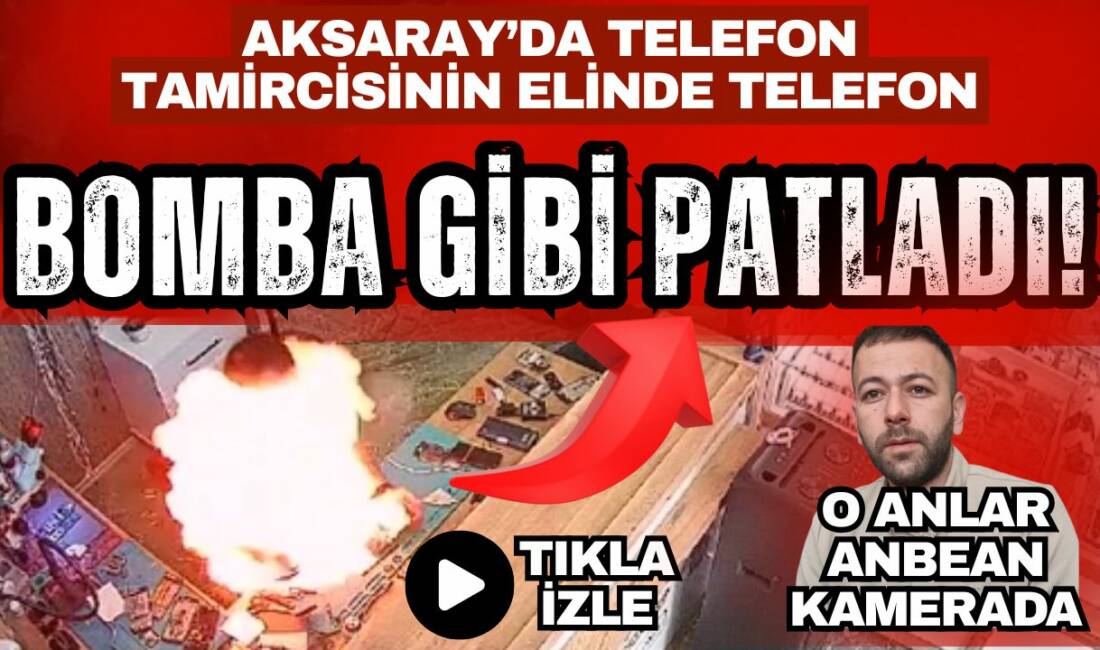 Aksaray’ın Ortaköy ilçesinde telefon tamirciliği yapan Ferhat Özkan’ın elinde batarya