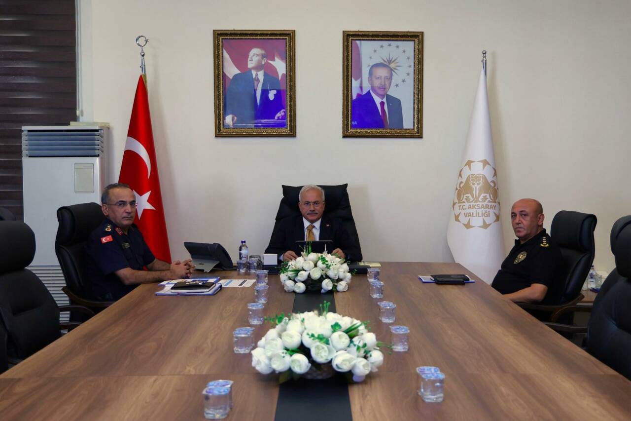 Aksaray Valisi Mehmet Ali Kumbuzoğlu başkanlığında İl Asayiş ve Güvenlik